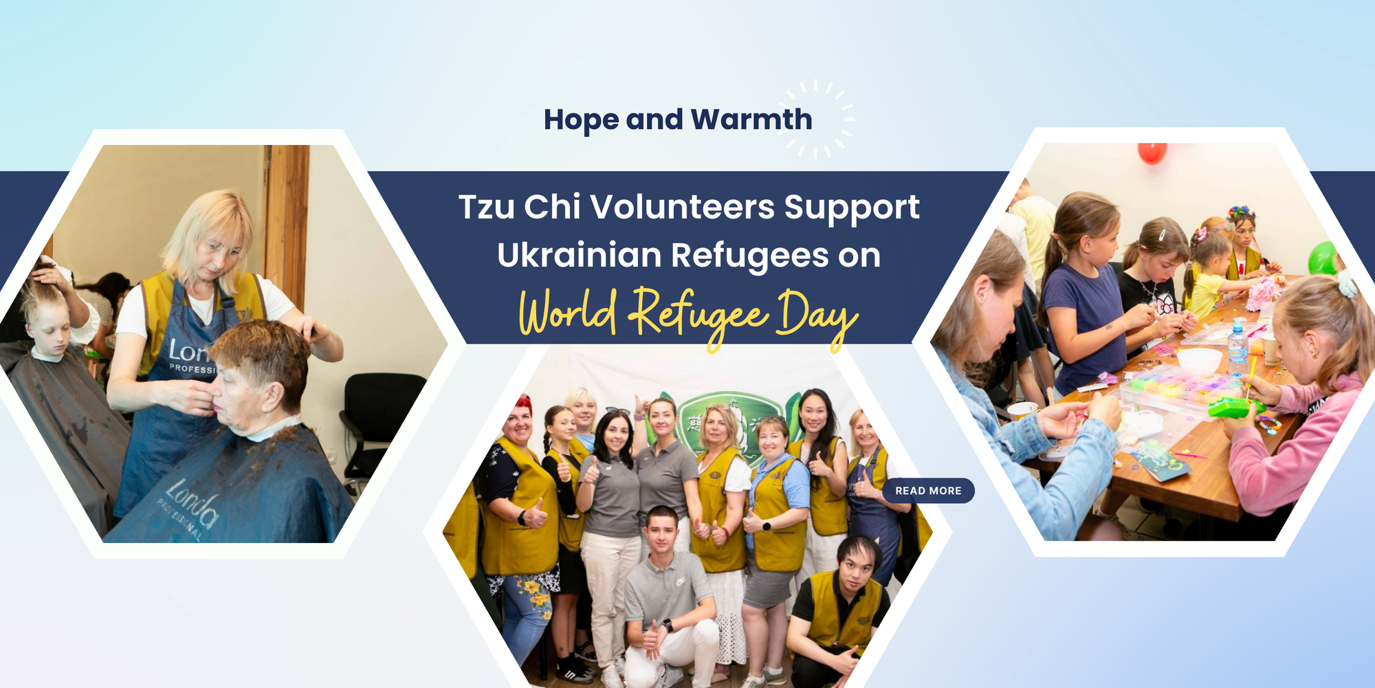 Hope and Warmth: Tzu Chi Volunteers Support Ukrainian Refugees on World Refugee Day