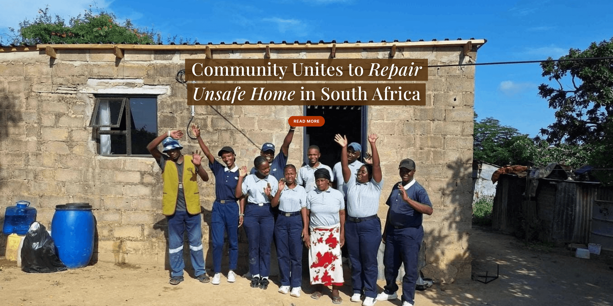 Community unites to repair unsafe home in South Africa