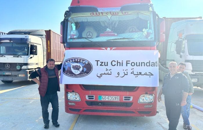 Tzu Chi Collaborates with Jordanian NGO to Deliver First Batch of Aid Supplies to Syria