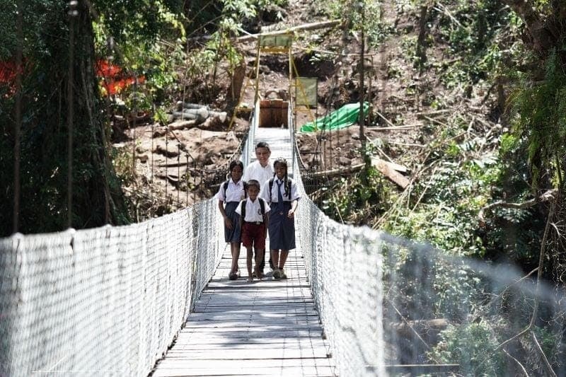 New suspension bridge transforms daily commutes in rural Indonesia